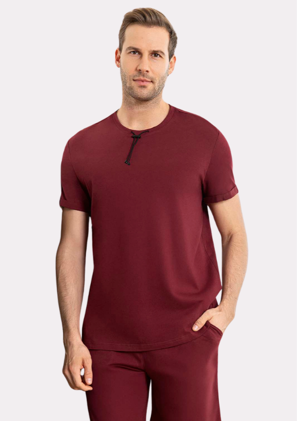 Piżama Męska Red Comfort Set, Bordowy, r. M-XL