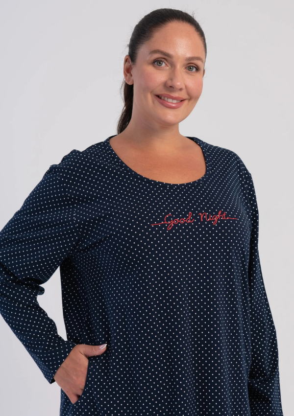 Koszula Nocna Vienetta Midnight Good, Granatowy, r. 1XL-4XL