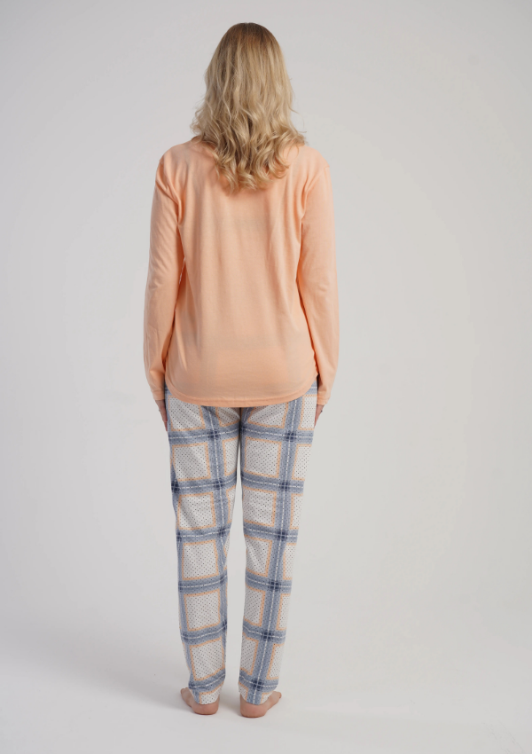 Piżama Damska Vienetta Sweet Dreams, Brzoskwiniowy r. S-XL