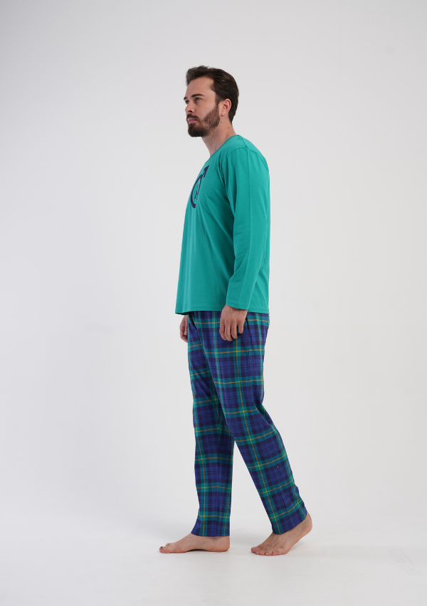 Piżama Męska Vienetta Forest Night, Zielony, r. S-XL