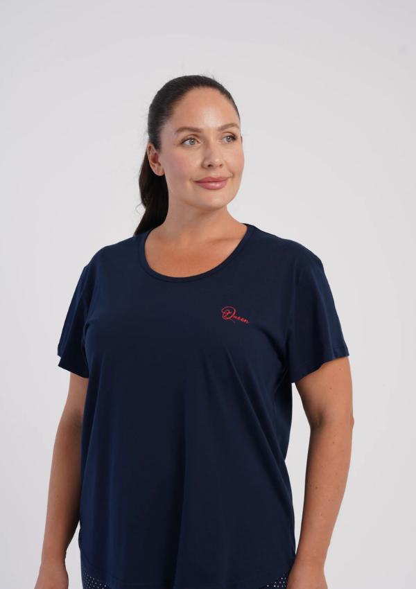 Piżama Damska Vienetta Midnight Dot, Granatowy, r. 1XL-4XL