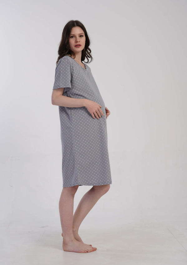 Koszula do Karmienia Vienetta Dots Dream, Szary, r. S-XXL