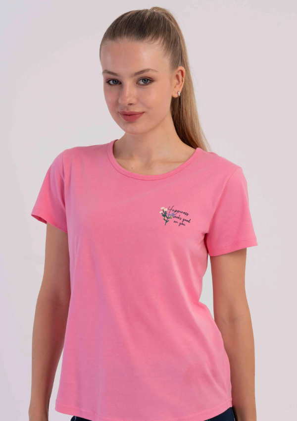Piżama Damska Vienetta Rose Navy, Różowy, r. M-XXL