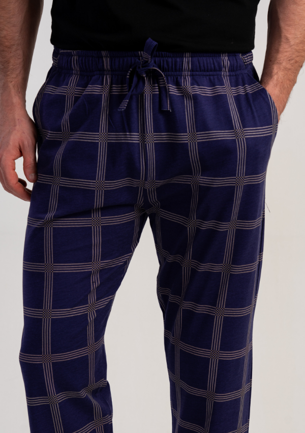 Spodnie męskie Vienetta Check Comfort, Granatowy, r. M-XXL