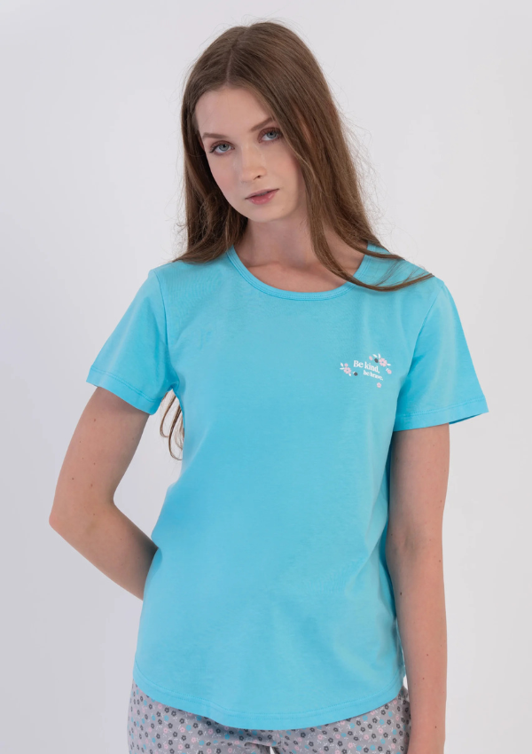Piżama Damska Vienetta Misty Blue, Niebieski, r. L-XXL
