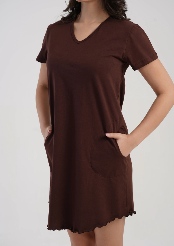 Koszula Nocna Vienetta Choco Comfort, Brązowy, r. M-XXL