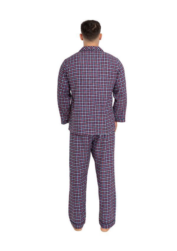 Piżama Męska Classic Check, Granatowy, r. M- 5XL