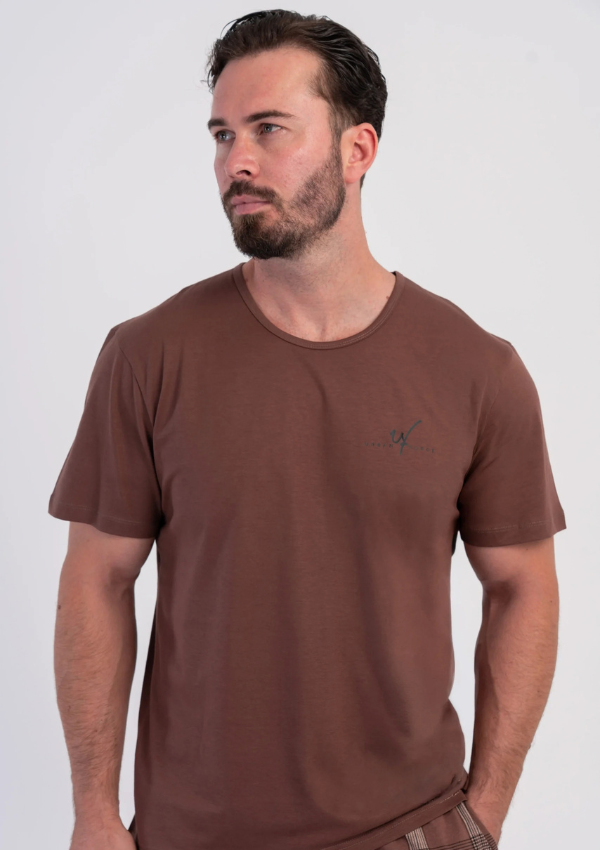 Piżama Męska Vienetta Cocoa Check, Brązowy, r. M-XXL