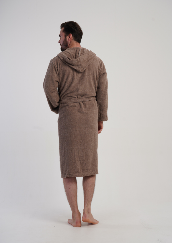 Szlafrok męski Vienetta Brown Night, Brązowy, r. L-XXL