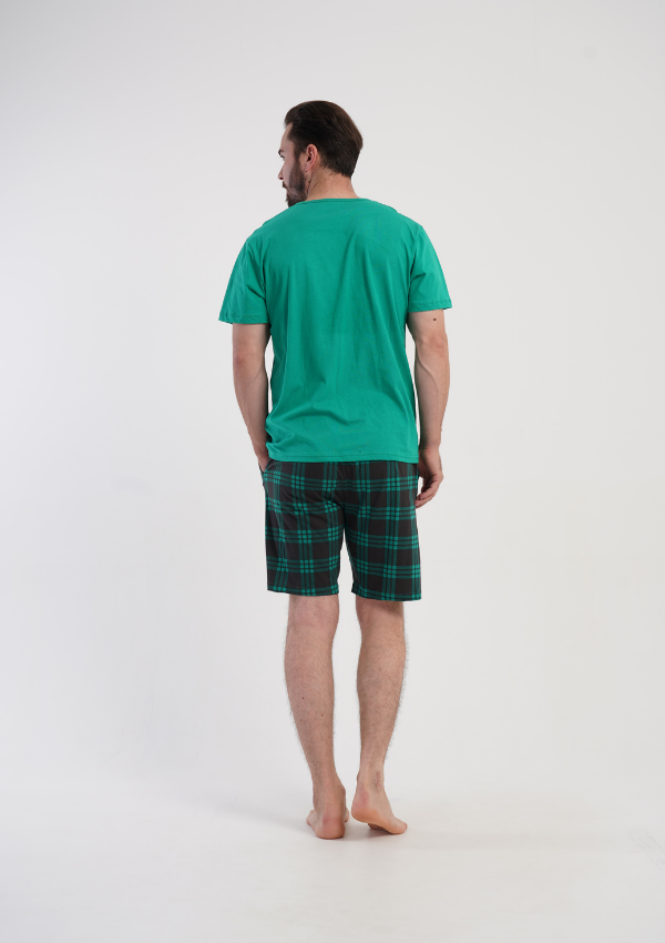 Piżama Męska Vienetta Green Lumber, Zielony, r. 1XL-4XL