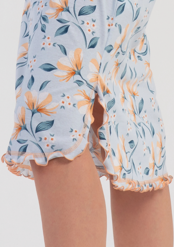 Koszula Nocna Vienetta Floral Dream, Niebieski, r. M-XXL