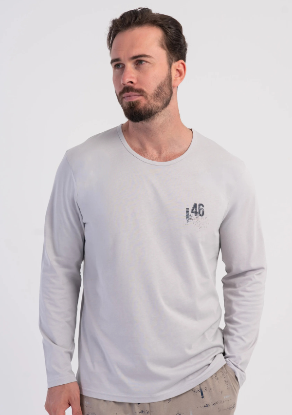 Piżama Męska Vienetta Stone Beige, Szary, r. M-XXL