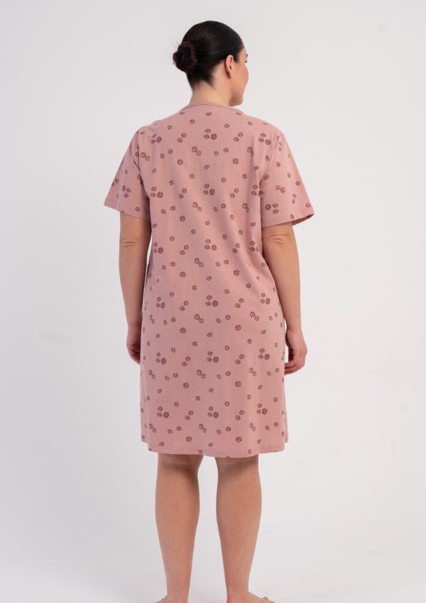 Szlafrok damski Vienetta Floral Pink Comfort, Różowy, r. 1XL-4XL