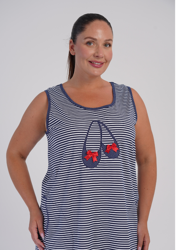 Koszula Nocna Damska Ballet Breeze, Granatowy, r. 1XL - 4XL