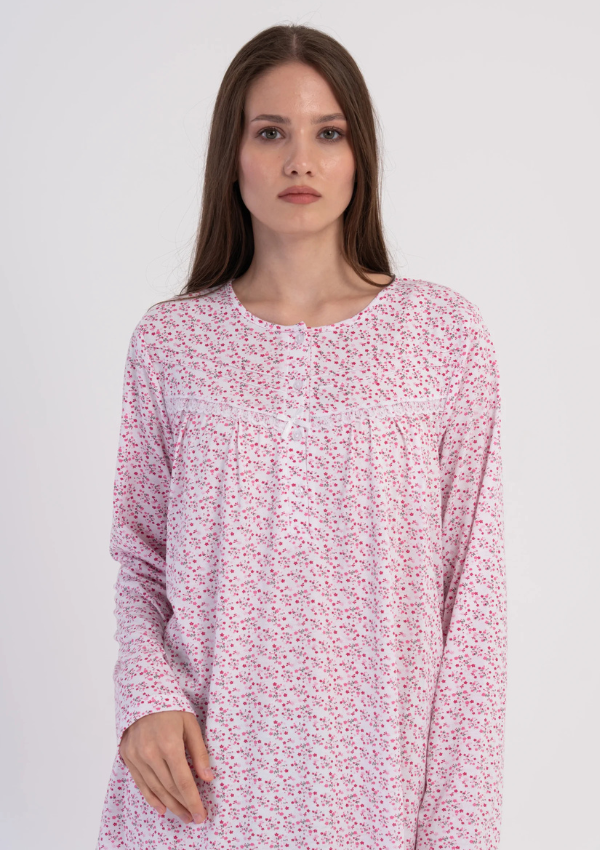 Koszula Nocna Damska Vienetta, Ivory Rosebud, Różowy, r. M - XXL
