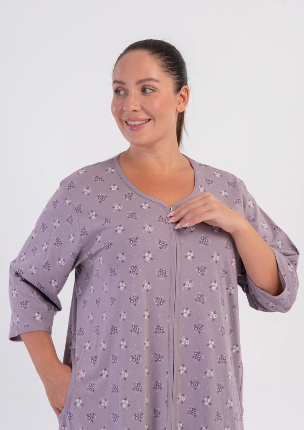 Szlafrok damski Vienetta Bloom Robe, Lawendowy, r. 1XL-4XL