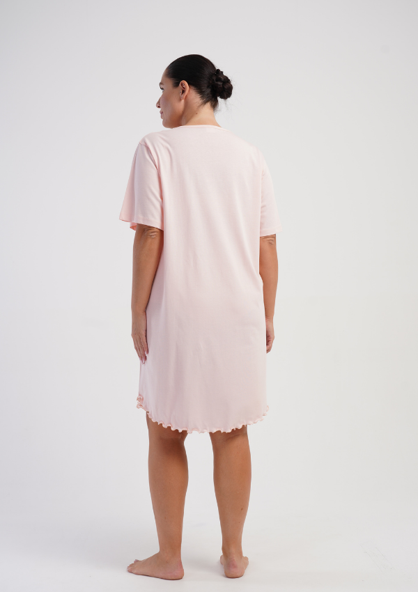 Koszula Nocna Damska Vienetta Rose Ease, Różowy, r. 1XL - 4XL