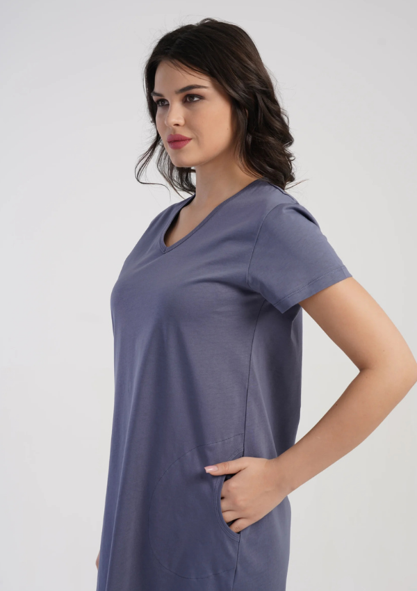 Koszula Nocna Vienetta Blue Soft, Niebieski, r. M-XXL