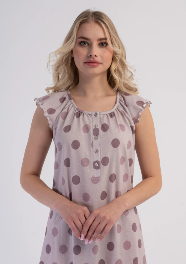 Koszula Nocna VienettaPolka Charm, Beżowy, r. M-XXL