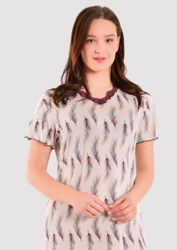 Koszula Nocna Feather Grace, Ecru, r. M - 3XL