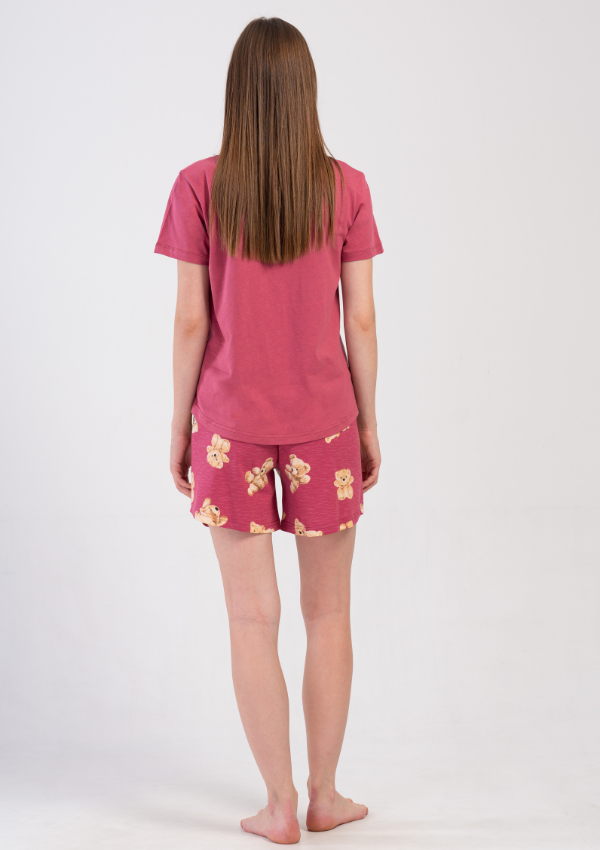 Piżama Damska Vienetta Berry Bears, Różowy, S -XL