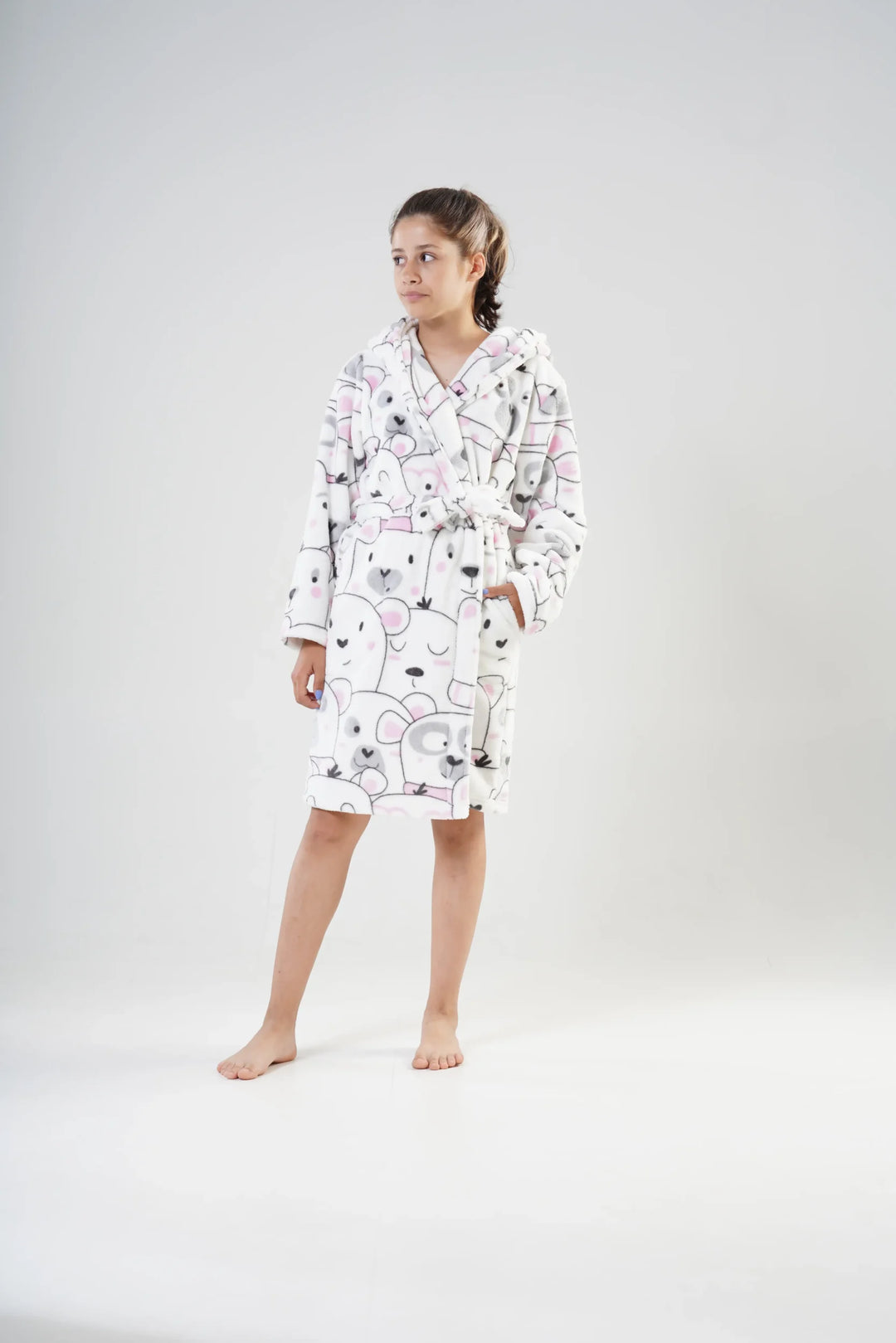 Szlafrok Dziecięcy Vienetta, Bear Robe, Biały, r. 128 - 164 image 1