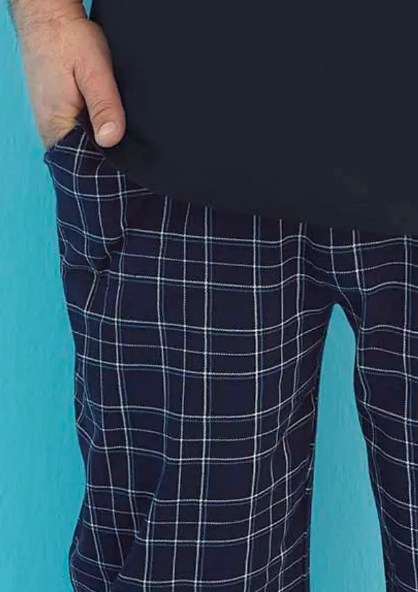 Piżama Męska Navy Vibes, Granatowy, r. 2XL-4XL