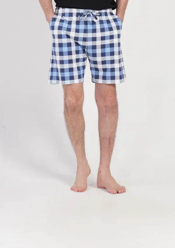 Spodnie męskie Vienetta Blue Checkmate, Niebieski, r. M-XXL