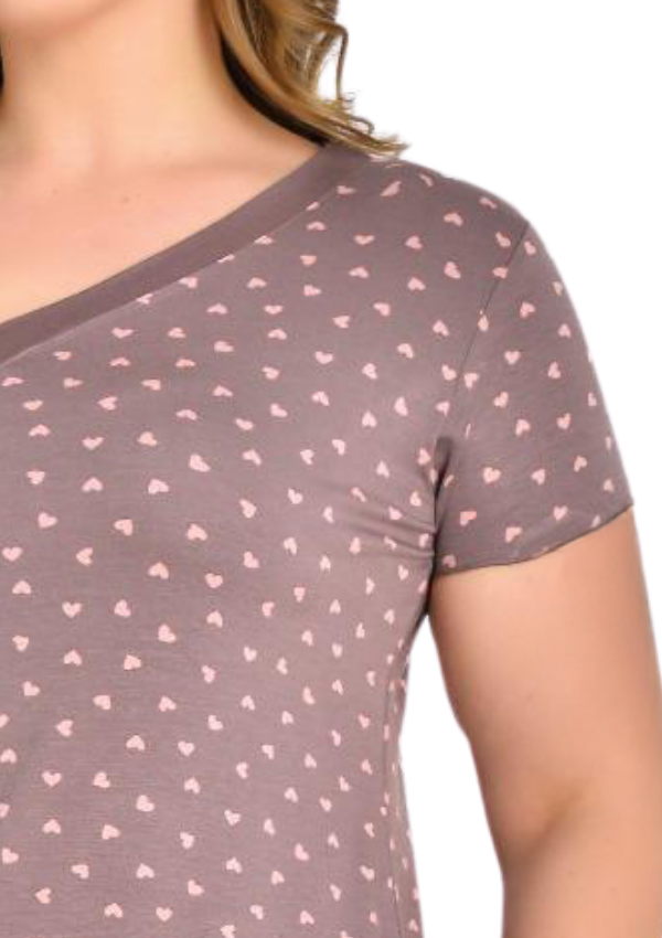 Piżama damska Pinky Comfort, Brązowy, r. 2XL-5XL image 1