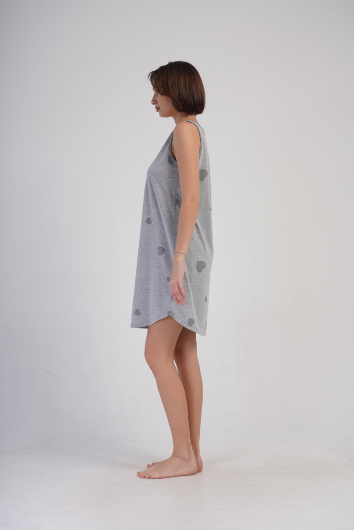 Koszula Nocna Vienetta Hearts Dreams, Szary, r. M-XXL