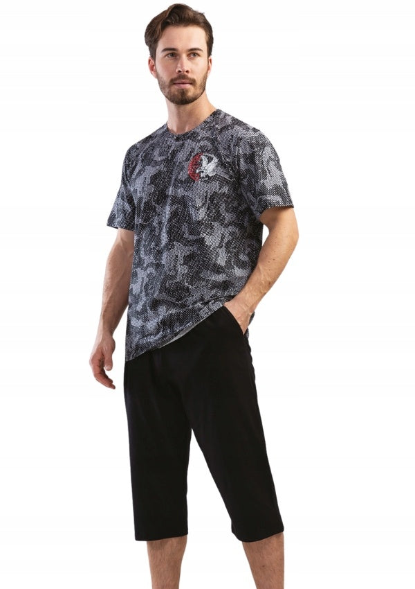 Piżama Męska Vienetta, White Eagle, Szara, r. S-XL