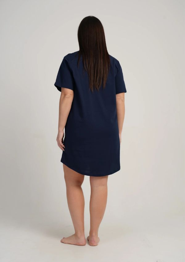 Koszula Nocna Damska Vienetta Navy Bloom, Granatowy, r. 1XL - 4XL