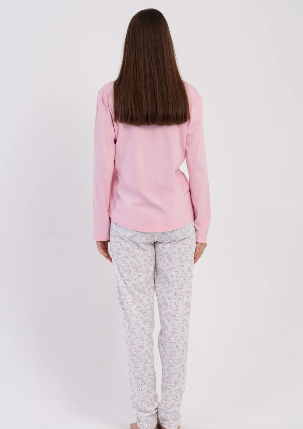 Piżama Damska Vienetta Pink Owl, Różowy, r. M-XXL