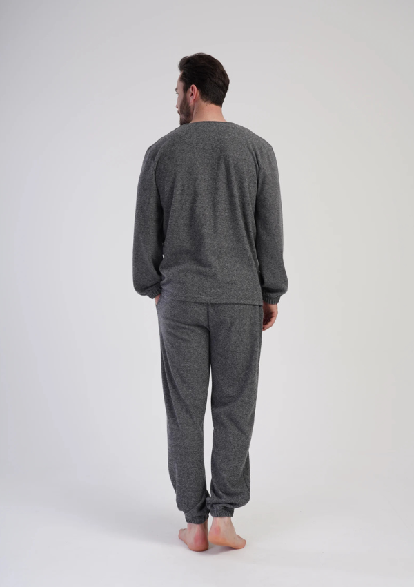Piżama Męska Interlock Vienetta Grey Interlock, Szary, r. M-XXL