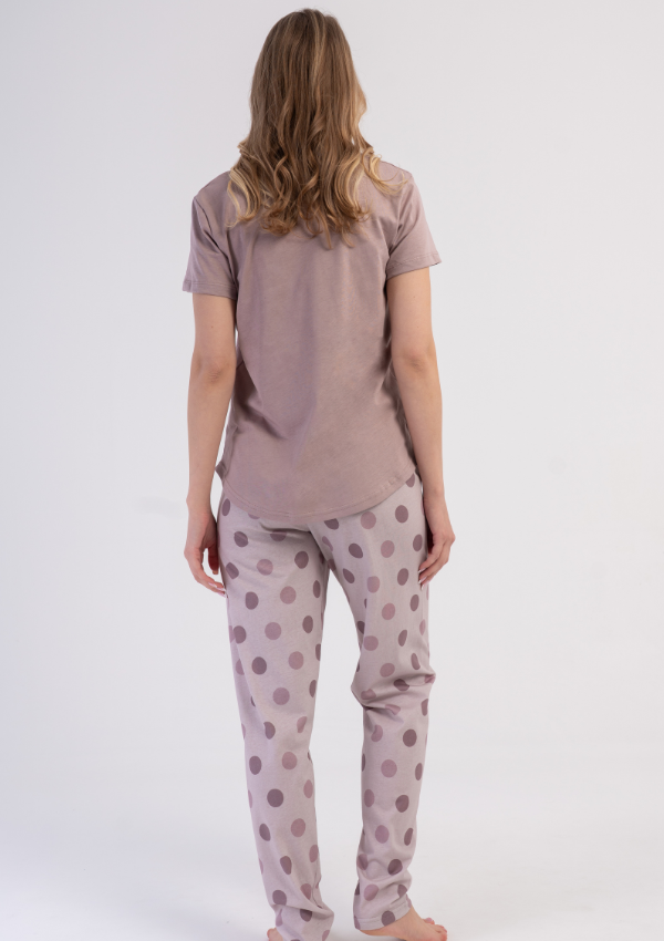 Piżama Damska Vienetta Rosy Dots, Różowy, r. S-XXL