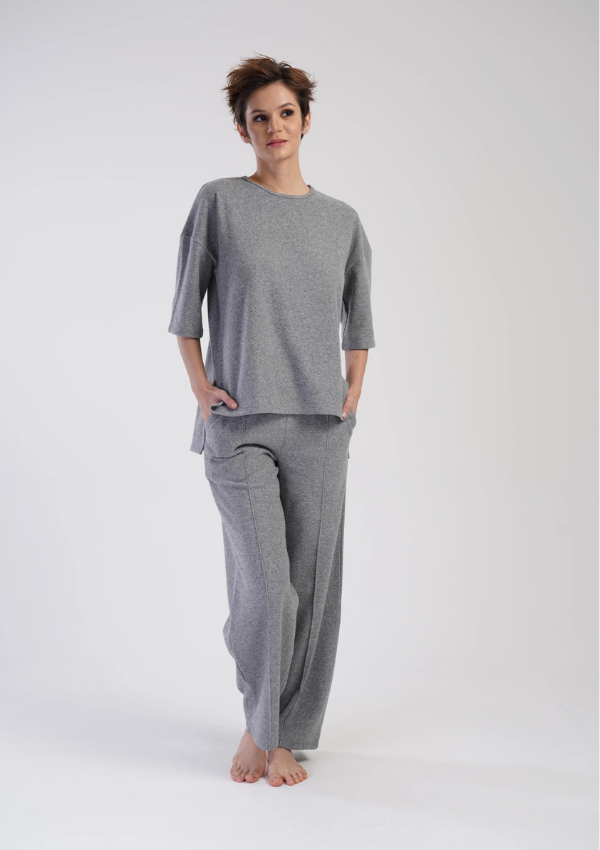 Piżama Damska Vienetta Warm Night, Szary, r. S-XL