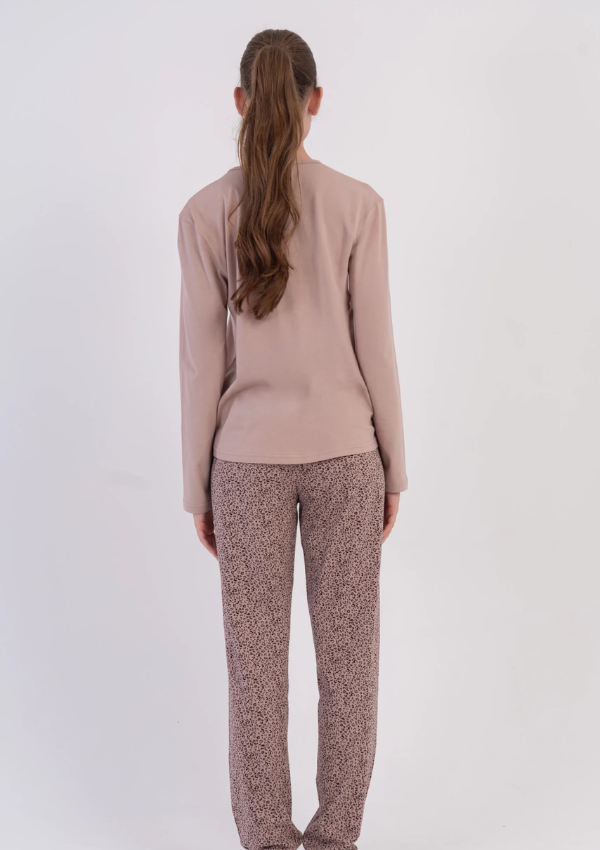 Piżama Damska Vienetta, Sand Cocoa, Beżowy, r. M-XXL