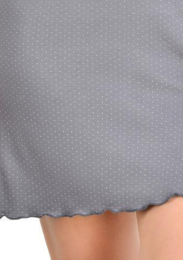 Koszula Nocna Sweet Dots, Szary, r. M - 2XL