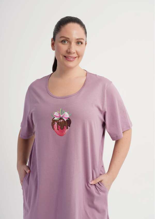 Koszula Nocna Damska Sweet Berry, Różowy, r. 1XL - 4XL