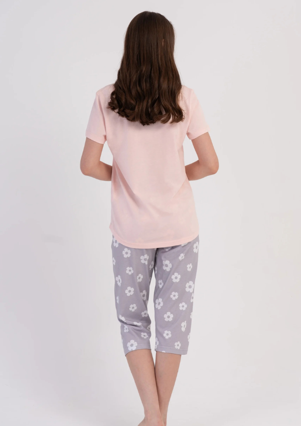Piżama Damska Vienetta Blush Floral, Różowy, r. M-XXL