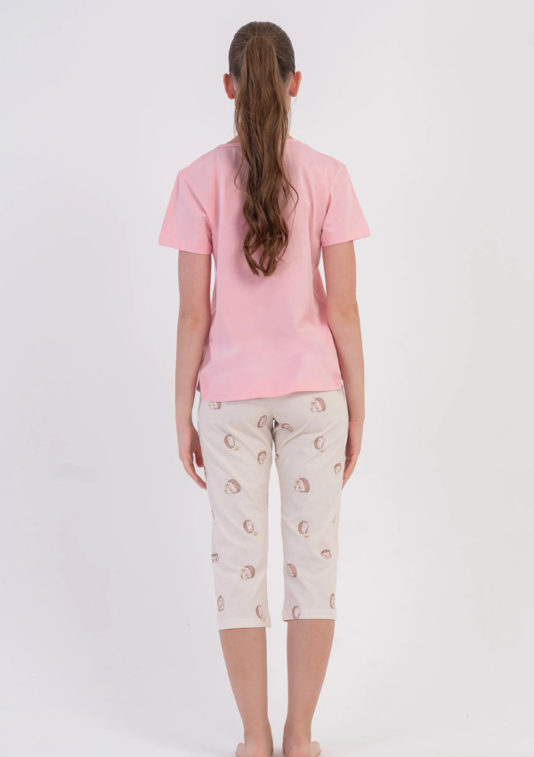 Piżama Damska Vienetta Pink Hedgehog, Różowy, r. S-XL