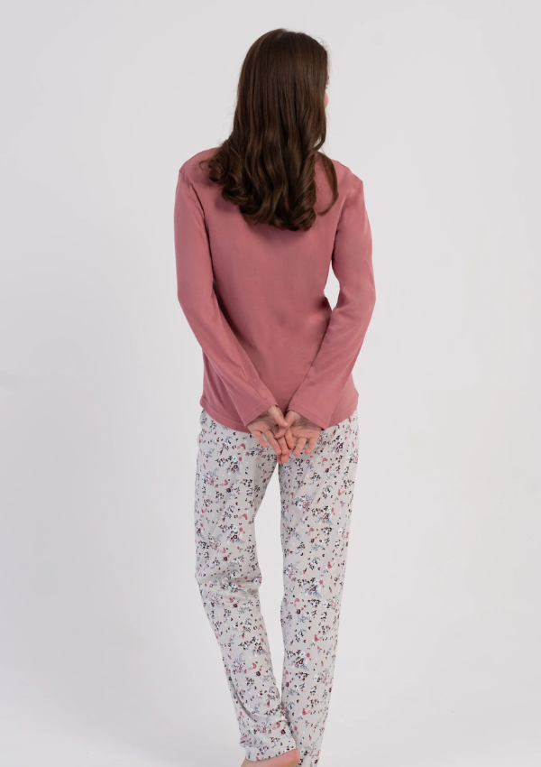 Piżama Damska Vienetta Pink Pattern, Różowy, r. M-XXL