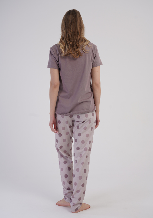 Piżama Damska Vienetta Rosy Dots, Różowy, r. S-XXL