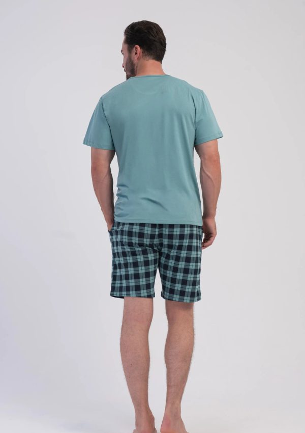 Piżama Męska Vienetta Sea Green, Morski, r. M-XXL