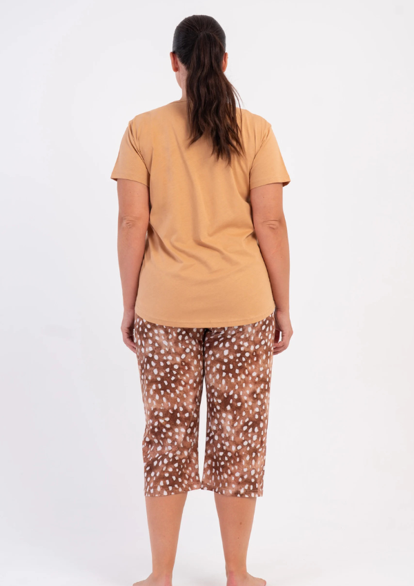Piżama Damska Vienetta Chestnut Deer, Karmelowy, r. 1XL-4XL