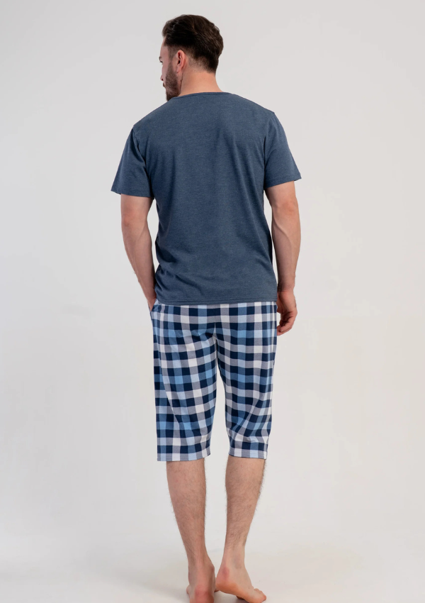 Piżama Męska Vienetta Blue Comfort, Szary, r. 1XL-4XL