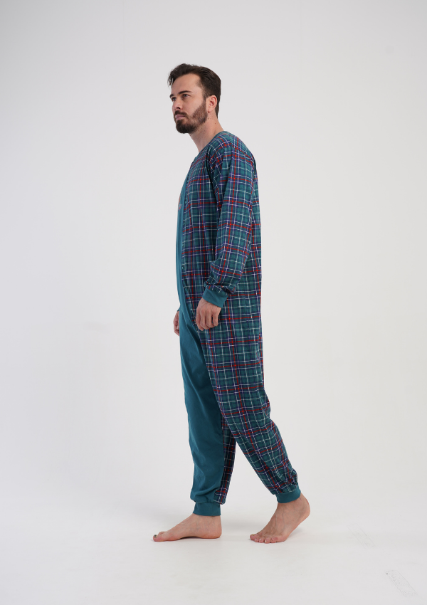 Kombinezon Męski Vienetta Night Check, Zielony, r. M - XXL