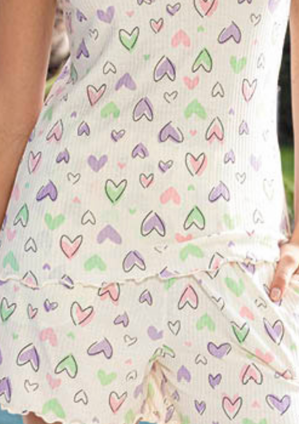 Piżama damska Heart Soft Set, Ecru, r. M - XXL