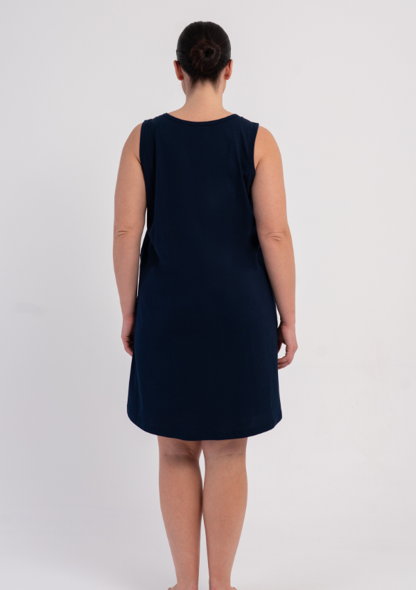 Koszula Nocna Damska Navy Bloom, Granatowy, r. 1XL - 4XL