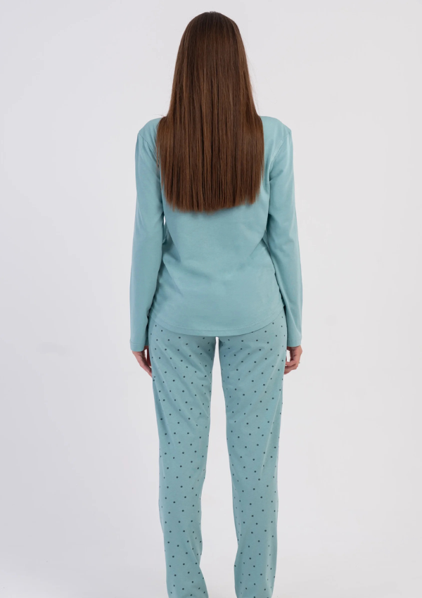 Piżama Damska Vienetta, Teal Aqua, Turkusowy, r. M-XXL